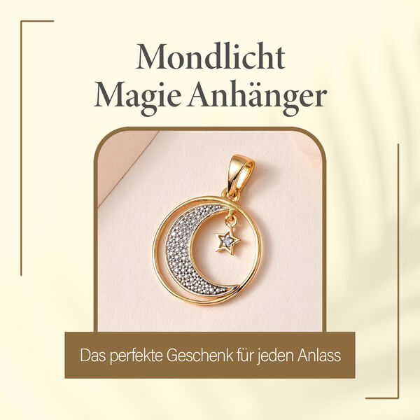 Mondlicht Magie Anhänger in vergoldetem Silber image number 7