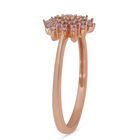 Natürlicher Rosa Diamant Ring 925 Silber Roségold Vermeil image number 3