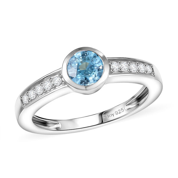 D'Joy blauer und wei&szlig;er Zirkon Ring - 1,30 ct. image number 4