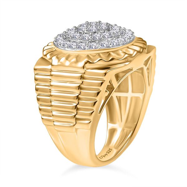 D'Joy Moissanit zweifarbiger Herrenring - 1,47 ct. image number 5