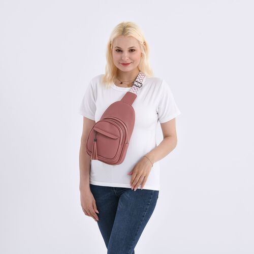 PU Brusttasche, 19x10x30cm, Rosa image number 1