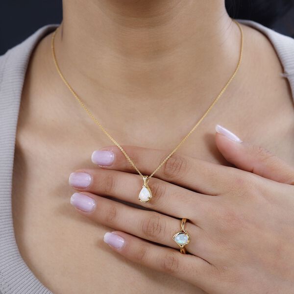 AA natürliches, äthiopisches Welo Opal-Schmuckset - 1,60 ct. image number 4