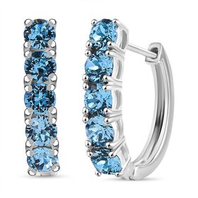 J Francis gefertigt mit SWAROVSKI- Aquamarin Swarovski Kristall Ohrringe