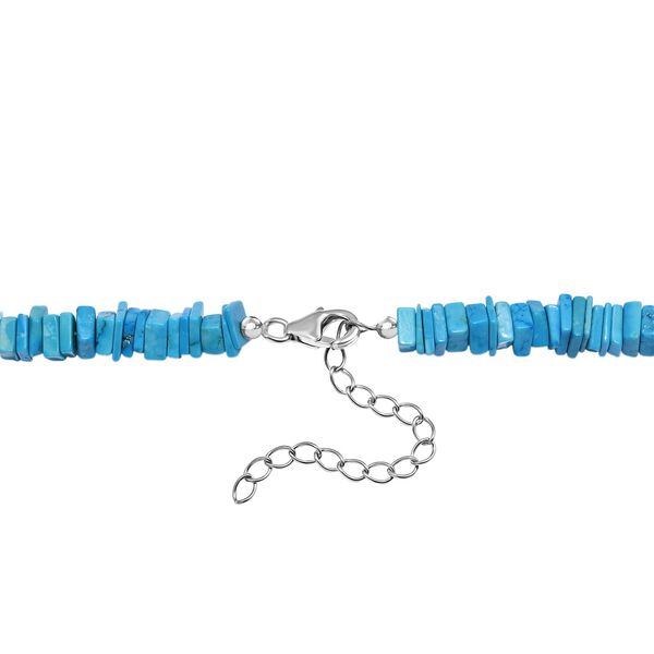 T&uuml;rkis, S&uuml;&szlig;wasser Perle Halskette ca. 45 cm 925 Silber rhodiniert image number 5