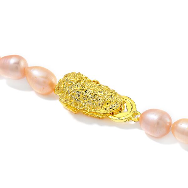 Mehrfarbige Süßwasser Perle Halskette ca. 50 cm Standard gelb vergoldet image number 3