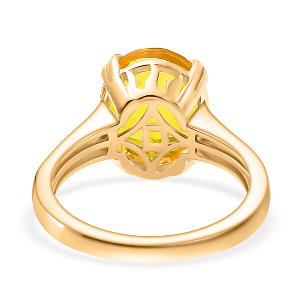 D'Joy - Lichtkranz-Design Sphaleros Quarz Ring 925 Silber 750 Gelb Vergoldet (Gr&ouml;&szlig;e 20.00) ca. 5.19 ct image number 6