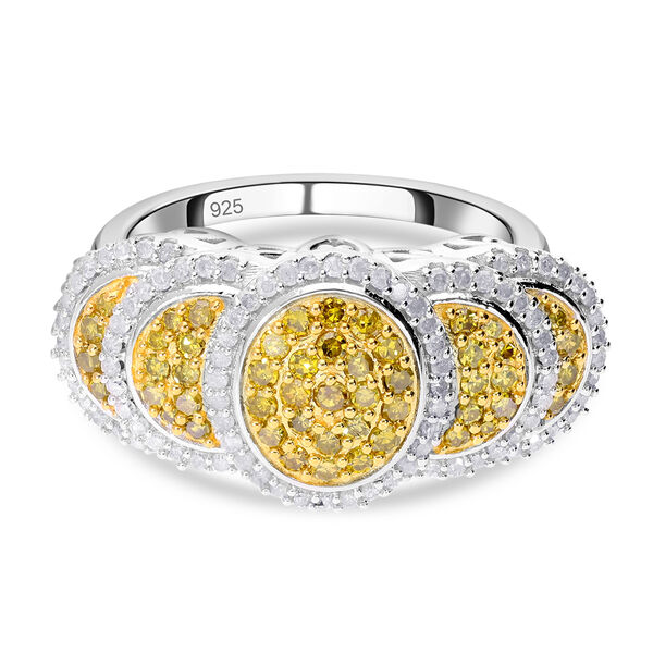 Weißer und gelber Diamant-Ring - 1 ct. image number 0