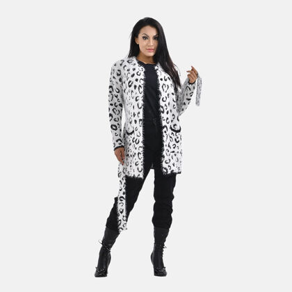 Winteroutfit Pullover mit 2 Seitentaschen, Einheitsgröße, 110x82cm, Leopardenmuster