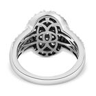 88 Facetten Moissanit-Ring, 925 Silber platiniert  ca. 1,17 ct image number 5