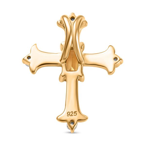 AA natürlicher goldener Tansanit und Moissanit-Anhänger - 0,36 ct. image number 5