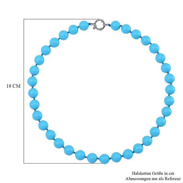 Sleeping Beauty t&uuml;rkisfarbene Muschelkernperle Halskette, 50cm image number 6