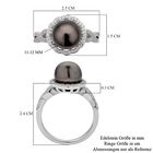 Tahiti Perle und weißer Zirkon-Ring image number 6