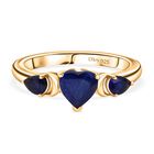 D'Joy Masoala Saphir (Fissure gef&uuml;llt) Ring 925 Silber vergoldet (Gr&ouml;&szlig;e 21.00) ca. 1,78 ct