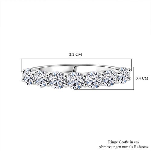 LUXURIANT DIAMOND- SGL zertifizierter VS-EF Labor Diamant Ring, 925 Silber platiniert - 0,50 ct. image number 6