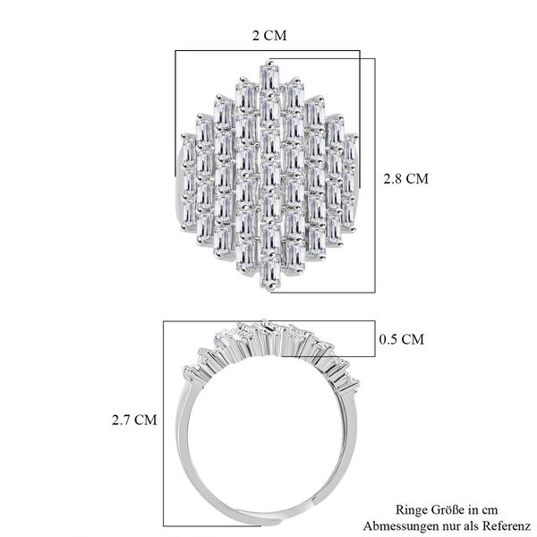 Wei&szlig;er Zirkonia flexibler Ring image number 5