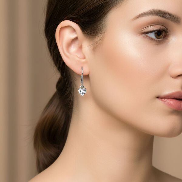 LUXURIANT SGL zertifizierte VS-GH Labor Diamant Ohrringe, 925 Silber rhodiniert - 1 ct. image number 3