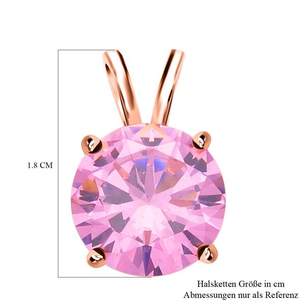 Rosa Zirkonia Anh&auml;nger, 925 Silber ros&eacute;vergoldet ca. 5,00 ct image number 6