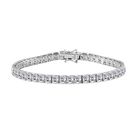 Moissanit Armband ca. 20 cm 925 Silber rhodiniert ca. 16,11 ct.