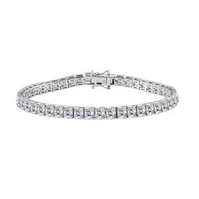 Moissanit Armband ca. 20 cm 925 Silber rhodiniert ca. 16,11 ct.