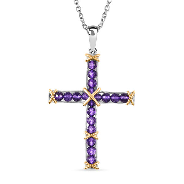 EverTrue AA afrikanischer Amethyst Anhänger mit 50cm Kette - 5,70 ct. image number 0