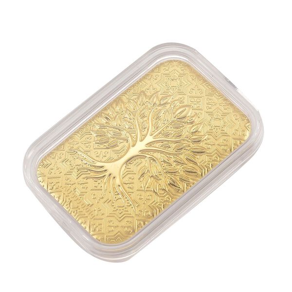 999er Gold-Barren mit Lebensbaum-Motiv image number 2