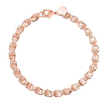 Gliederarmband in Ros&eacute;goldton, 19cm