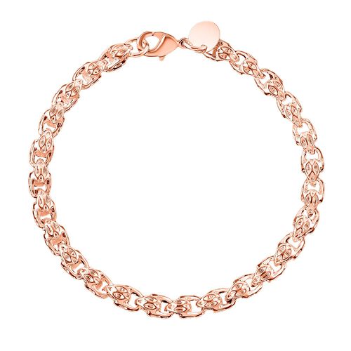 Gliederarmband, ca. 19 cm, ca. 12g, roséfarben image number 0