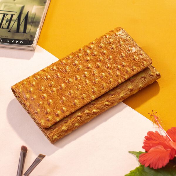 Echtleder Brieftasche, hellbraun image number 3