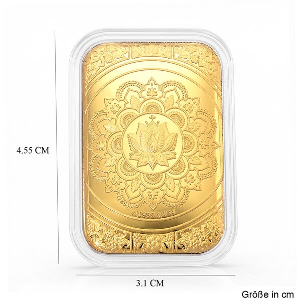 EXKLUSIVES GESCHENK - 999er Goldfolie mit Lotus-Mandala 10mg image number 4