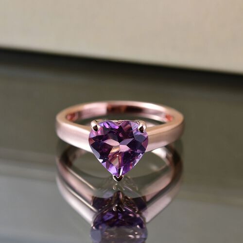 AA Rose De France Amethyst Ring 925 Silber 750 rosévergoldet (Größe 21.00) ca. 2,27 ct image number 1
