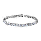 120 Facetten Moissanit Armband, ca. 19 cm, 925 Silber rhodiniert ca. 15.89 ct