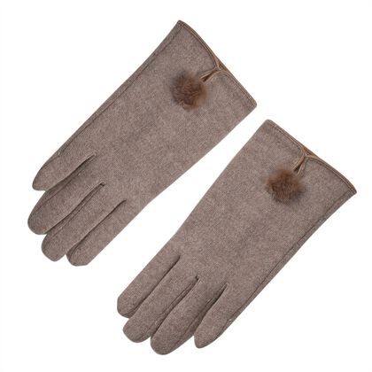 Kashmir Handschuhe mit Supersoft Mikroplusch futter, Khaki