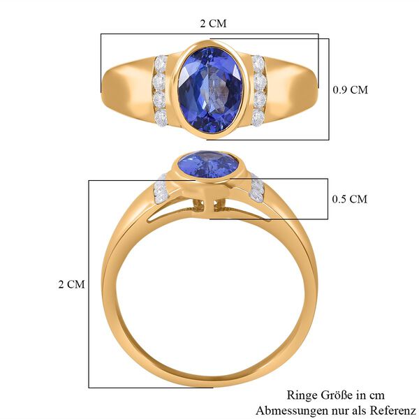 AA Tansanit und Moissanit Ring - 1,09 ct. image number 4