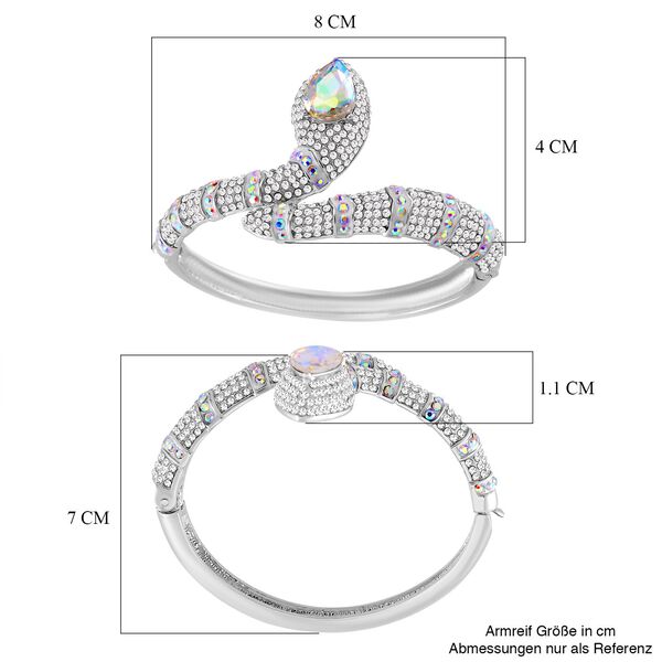 AB und weißer Kristall-Armreif, 18 cm image number 5