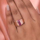Afrikanischer Rubin-Ring, (Fissure gefüllt), 925 Silber rosévergoldet (Größe 16.00) ca. 1,05 ct image number 2