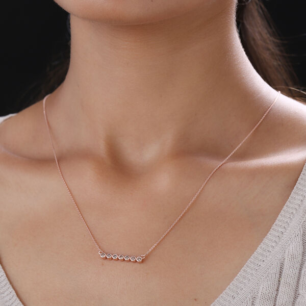 Nat&uuml;rliche Champagner Diamant-Halskette image number 3