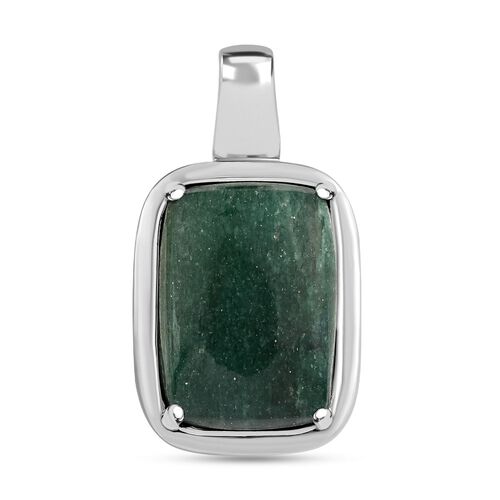 Grüner Aventurin Anhänger  Edelstahl ca. 27.00 ct image number 0