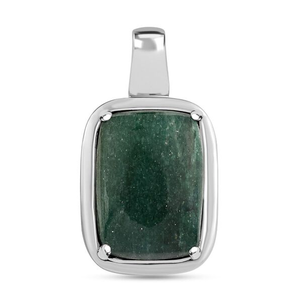 Grüner Aventurin Anhänger  Edelstahl ca. 27.00 ct image number 0