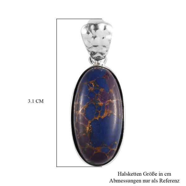 Lila Mojave-T&uuml;rkis Solit&auml;r-Anh&auml;nger in Silber, 7,63 ct. image number 6