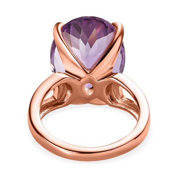 AAA Rose De France Amethyst Ring, 925 Silber rosévergoldet (Größe 21.00) ca. 12.30 ct image number 5