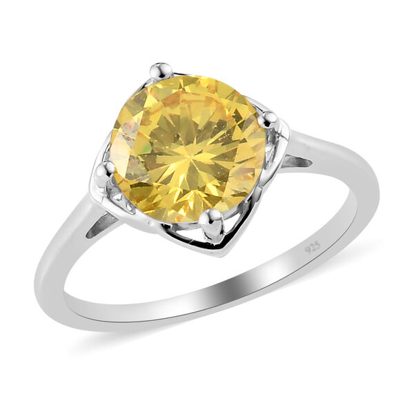 Gelber Zirkonia-Ring - 3,39 ct. image number 4
