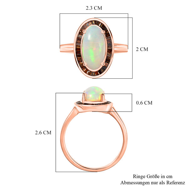 D’Joy AA natürlicher, äthiopischer Welo Opal und roter Diamant Ring - 2,75 ct. image number 7