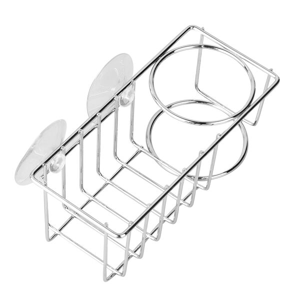 2er-Set 2 in 1 Sp&uuml;lbecken Caddy, Gr&ouml;&szlig;e 18,5x9,5x9,3 cm Silber