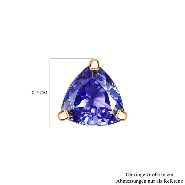 AAA Tansanit Ohrringe in 585 Gold - 1,70 ct. image number 6