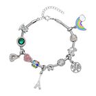 Designer Inpiriertes Schlangen-Gliederarmband mit 12 Charme