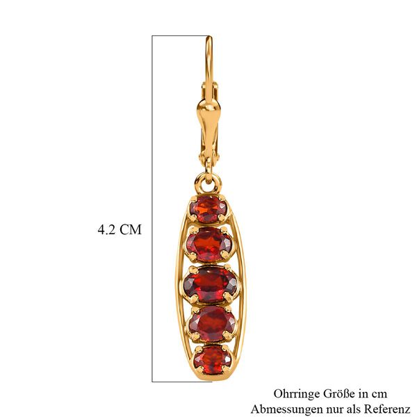 Nat&uuml;rliche Mosambik Granat-Ohrringe - 3,58 ct. image number 6