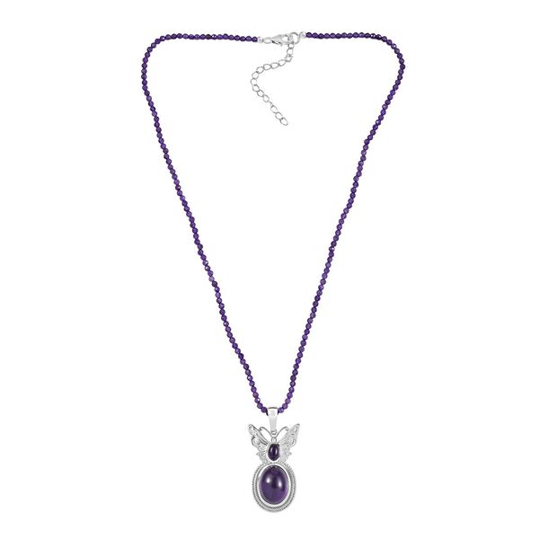 AAA Afrikanischer Amethyst Anh&auml;nger mit 50cm Kette - 42,50 ct. image number 3