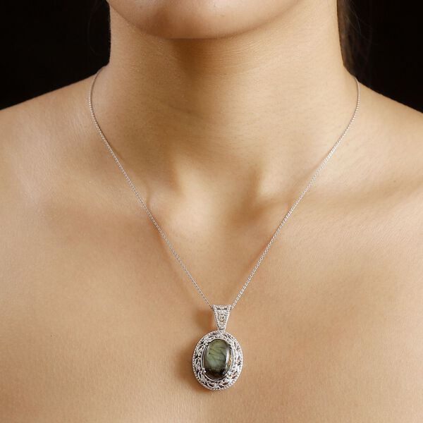 Labradorit Anhänger - 13,42 ct. image number 3