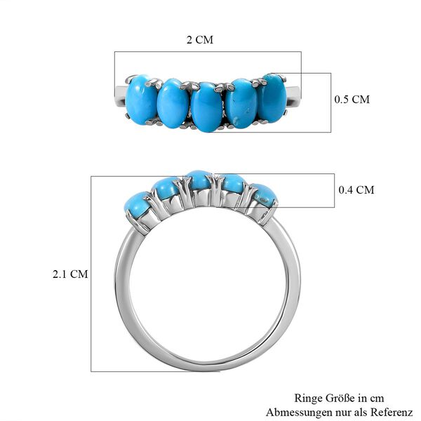 Amerikanischer, nat&uuml;rlicher Sleeping Beauty T&uuml;rkis-Ring - 1,15 ct. image number 7