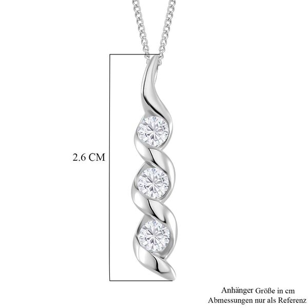 Moissanit Anh&auml;nger mit 45cm Kette - 0,45 ct. image number 6
